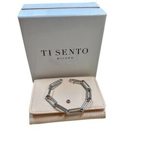Ti Sento Sterling Silver Paperclip Milano Chain Bracelet